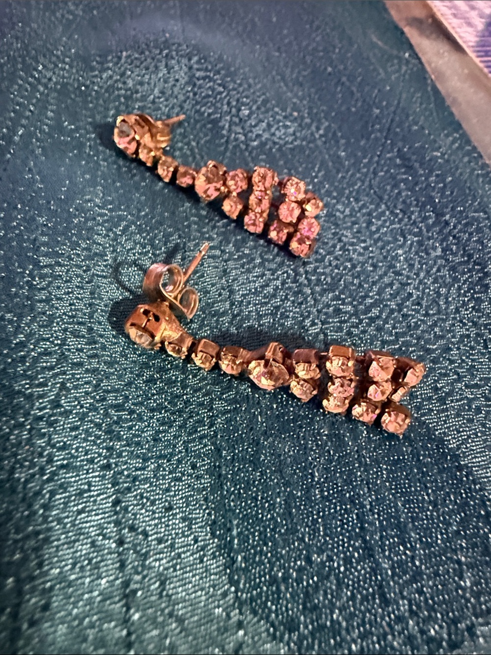 Gold-Tone Crystal Linear Drop Earrings